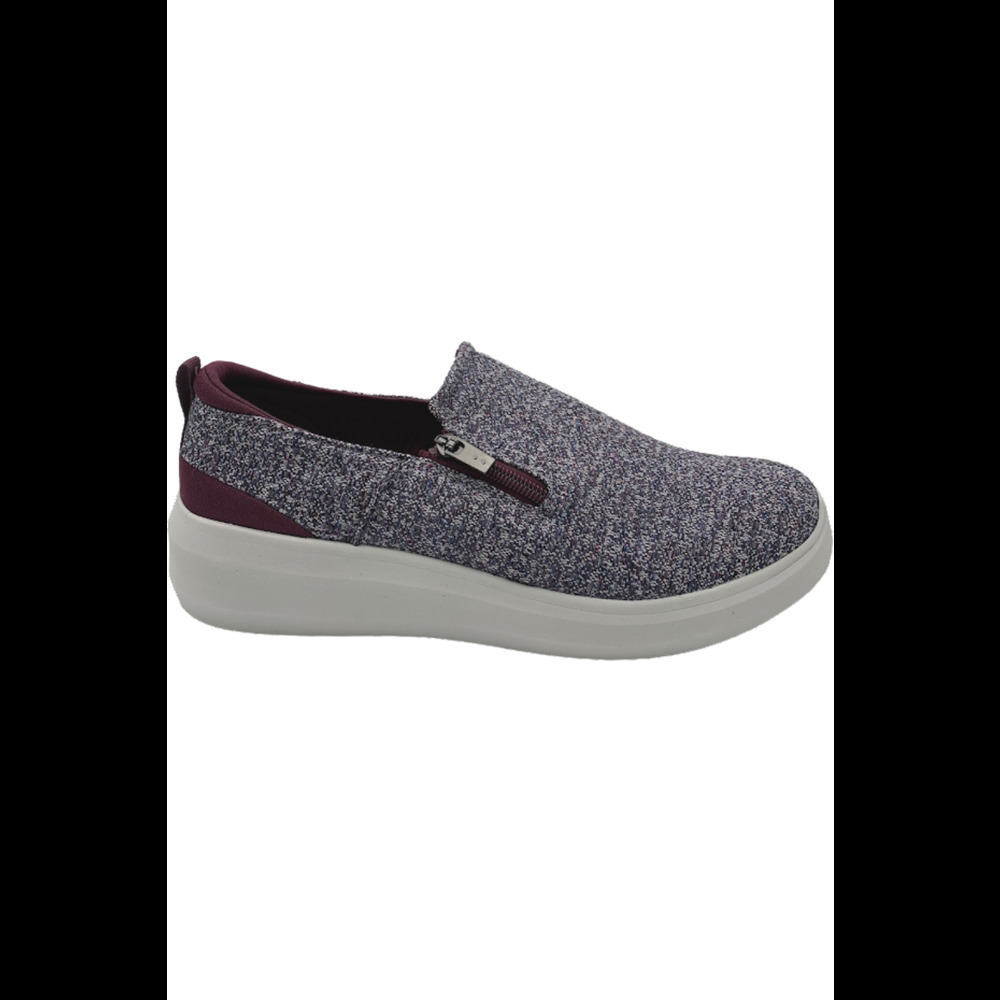 Ryka Slip-On Shoes with Zip Detail Ally Heathered Purple Grape - Wide